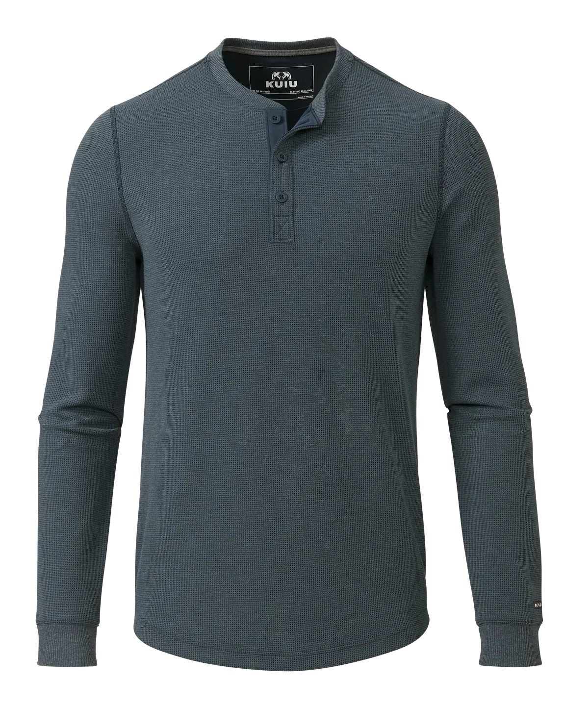 Canyon Waffle Henley | Steel Blue Heather