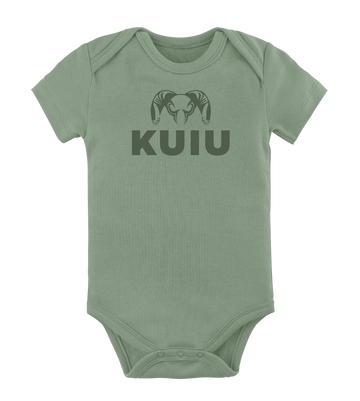 KUIU Stacked Logo Baby One-Piece | Thyme