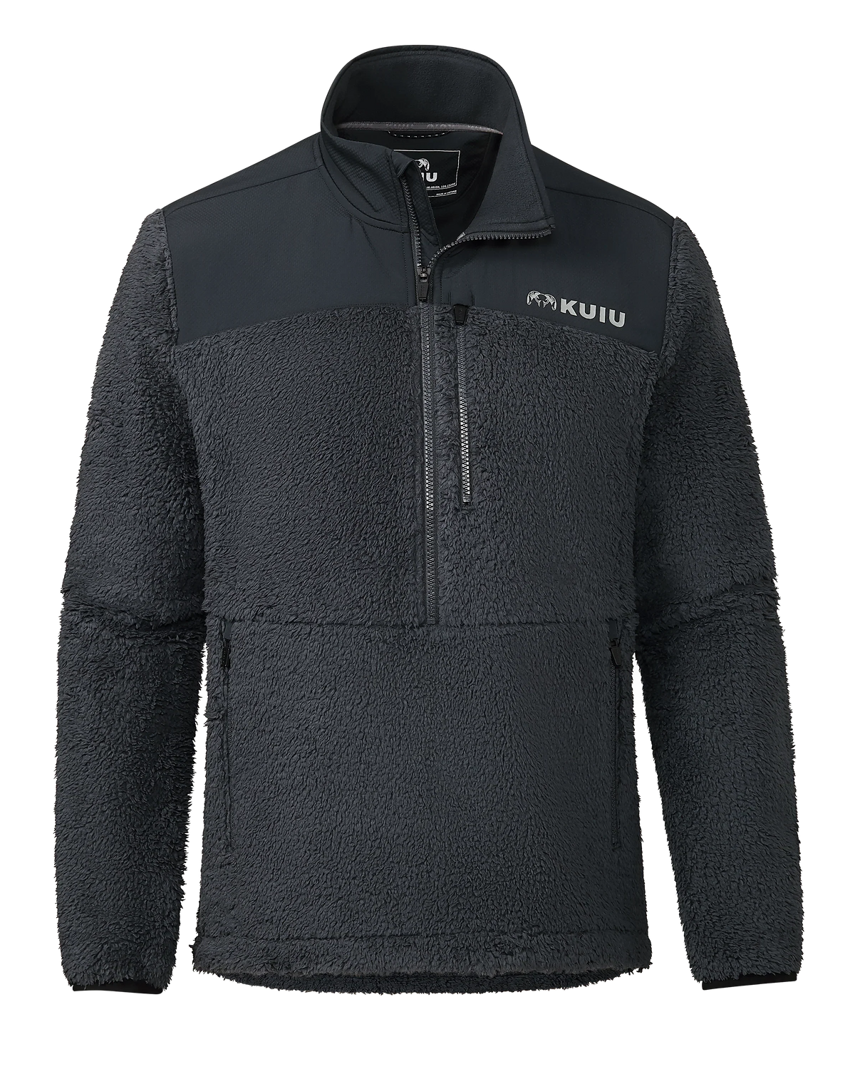 Sherpa Fleece Zip Pullover | Nightfall