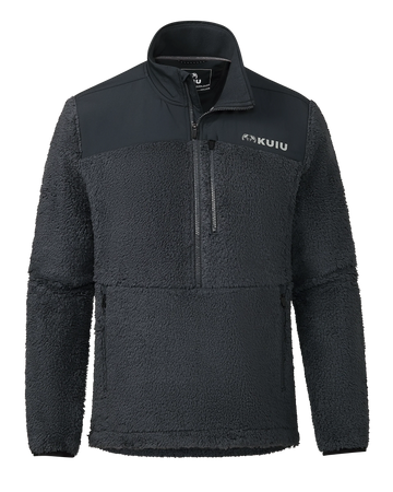 Sherpa Fleece Zip Pullover | Nightfall