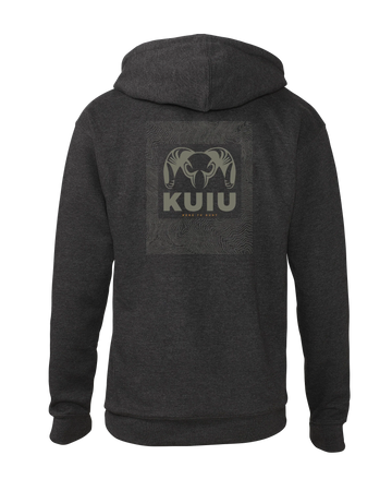 KUIU Topo Back Logo Hoodie | Charcoal