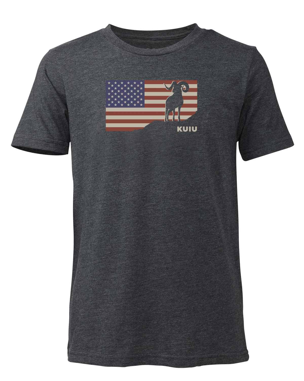 Youth Ram Flag T-Shirt | Charcoal