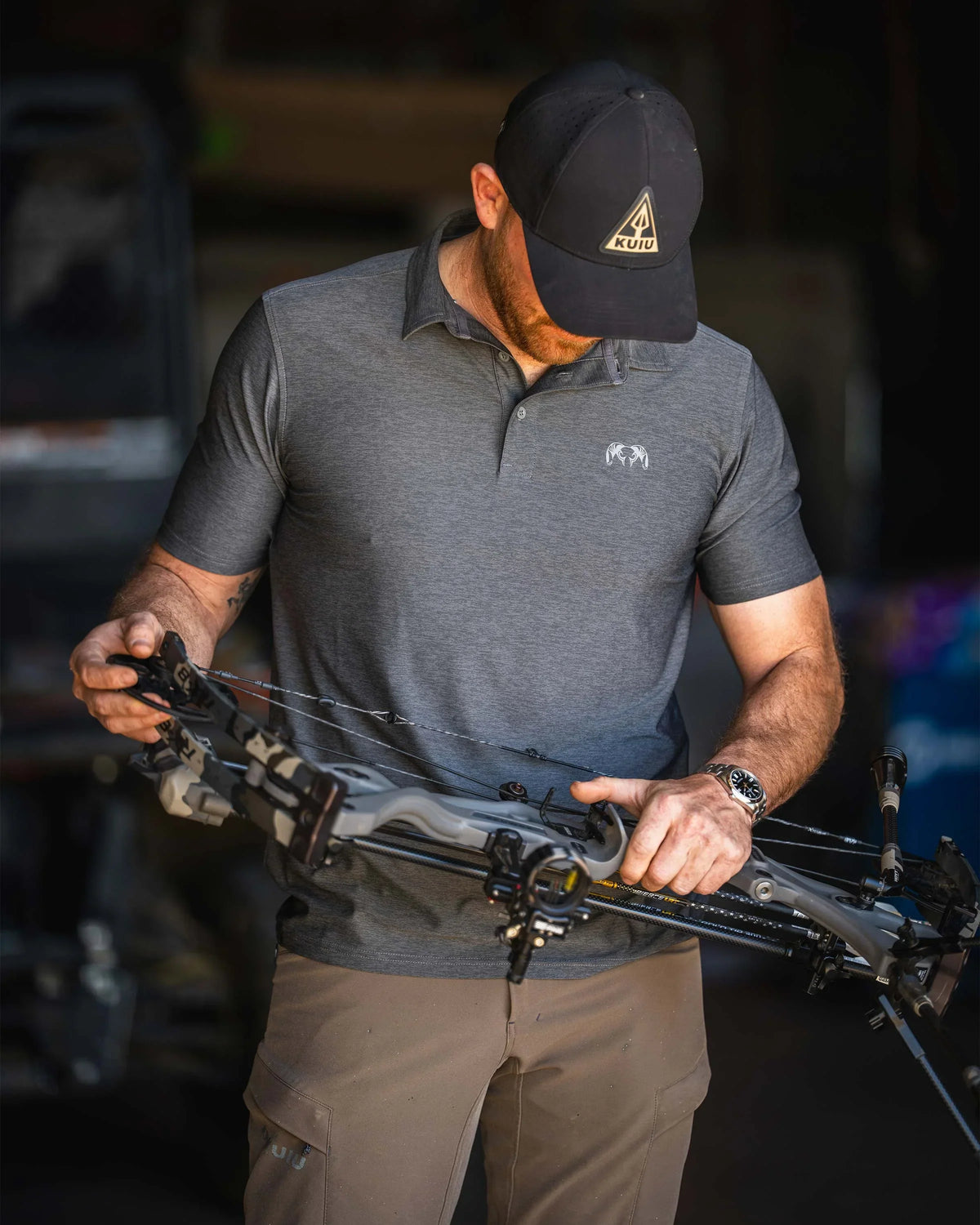 KUIU Performance Polo | Heather Stone