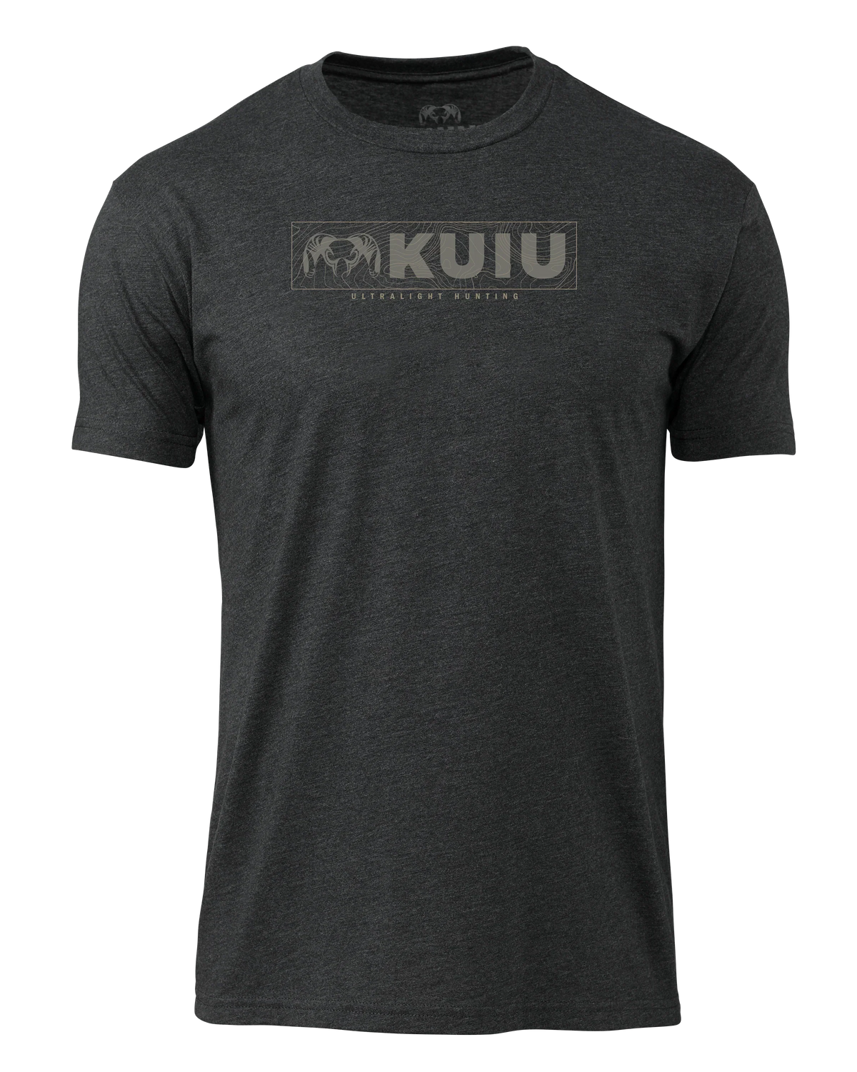 KUIU Topo Block Logo T-Shirt | Charcoal