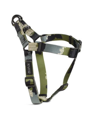 Camo Webbing Dog Harness | Verde