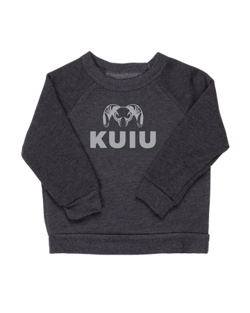 Toddler Stacked Logo Crewneck Sweatshirt | Light Grey
