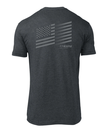 KUIU Solid Flag Fade T-Shirt | Charcoal