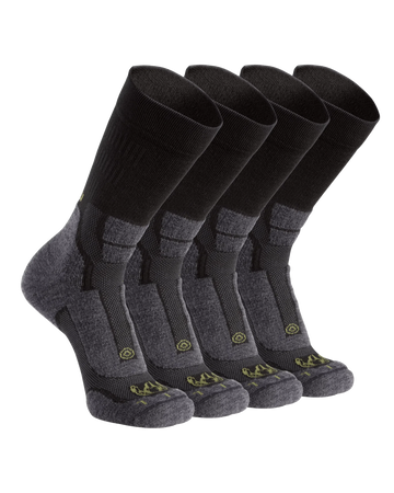 StrongWool Hybrid Crew Sock 4-Pair Pack | Grey Green