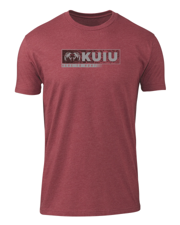 KUIU Here to Hunt Gritstone T-Shirt | Cardinal